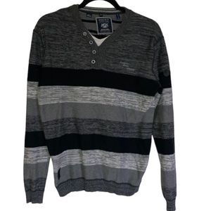 ❤️3 for 25! Point Zero Black label collection striped sweater